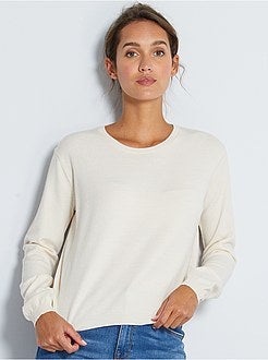 Camisola de malha fina lisa - Kiabi