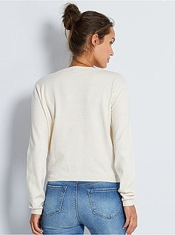 Camisola de malha fina lisa - Kiabi