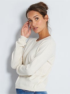 Camisola de malha fina lisa - Kiabi