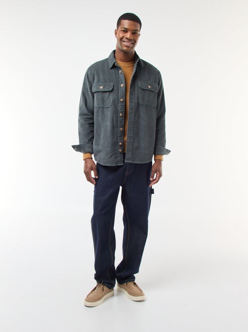 Camisola de malha fina lisa com gola redonda - Kiabi