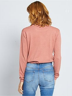 Camisola de malha fina lisa - Kiabi