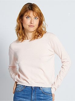 Camisola de malha fina lisa - Kiabi