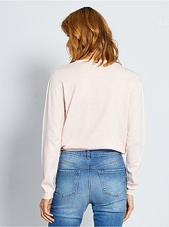 Camisola de malha fina lisa - Kiabi