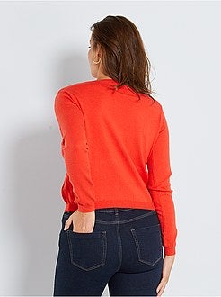 Camisola de malha fina lisa - Kiabi