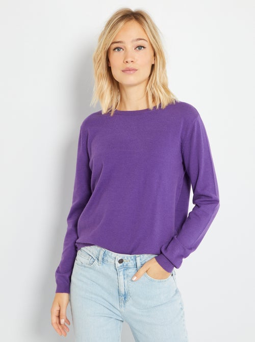 Camisola de malha fina lisa - Kiabi
