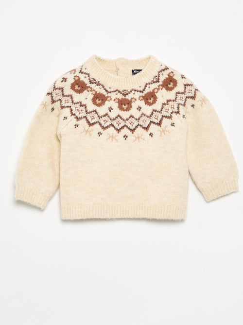 Camisola de malha fina 'Natal' - Kiabi