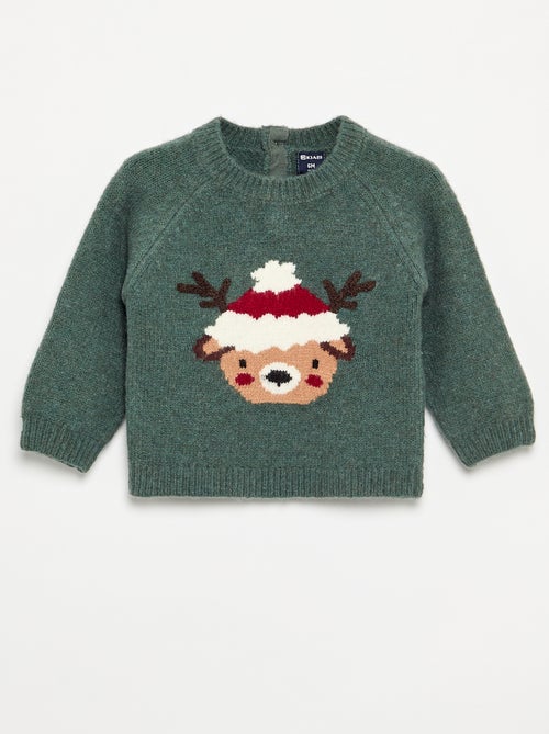 Camisola de malha fina 'Natal' - Kiabi