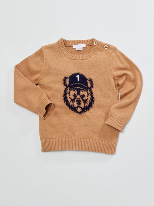 Camisola de malha fina 'urso' - Kiabi