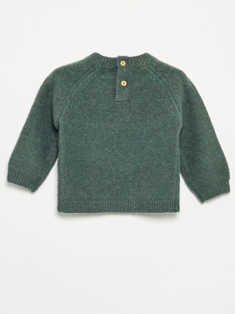 Camisola de malha fina Verde - Kiabi
