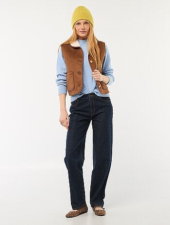 Camisola de malha com gola alta