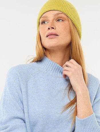 Camisola de malha com gola alta