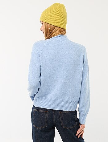 Camisola de malha com gola alta