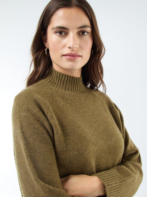 Camisola de malha gola alta - Kiabi