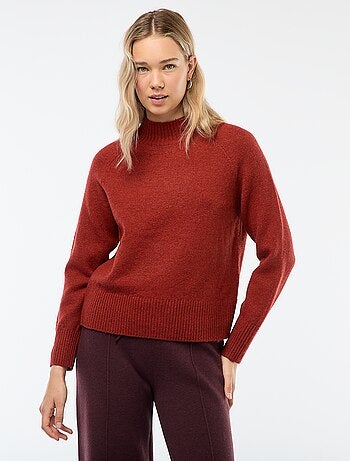 Camisola de malha gola alta