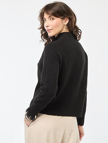 Camisola de malha gola alta