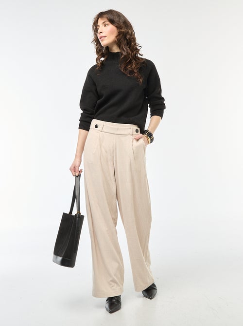 Camisola de malha gola alta - Kiabi