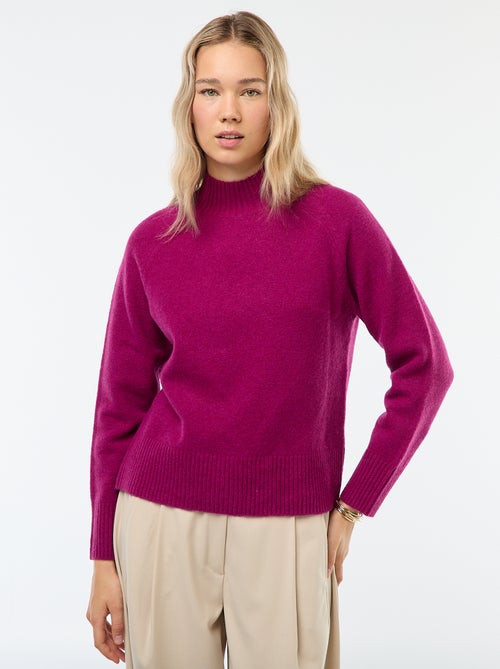 Camisola de malha gola alta - Kiabi