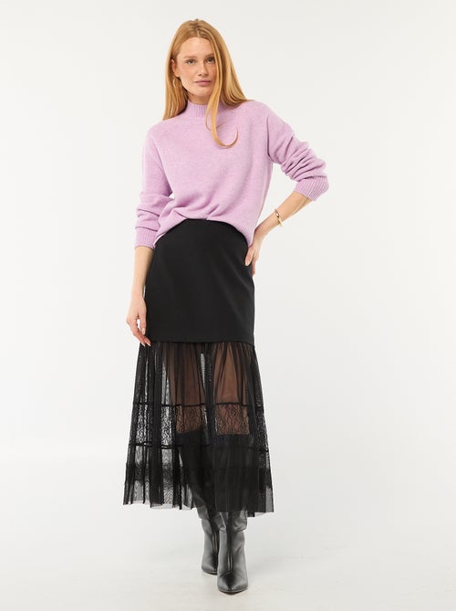 Camisola de malha gola alta - Kiabi