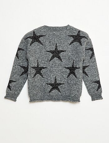 Camisola de malha gola redonda