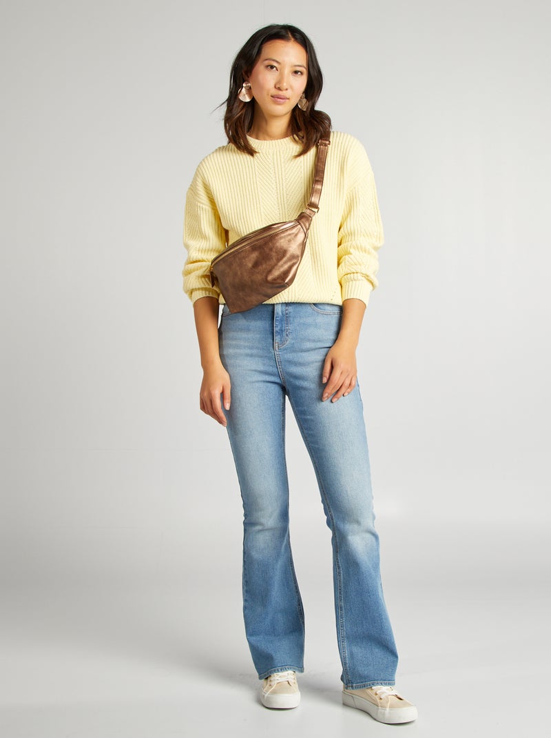 Camisola de malha grossa AMARELO - Kiabi