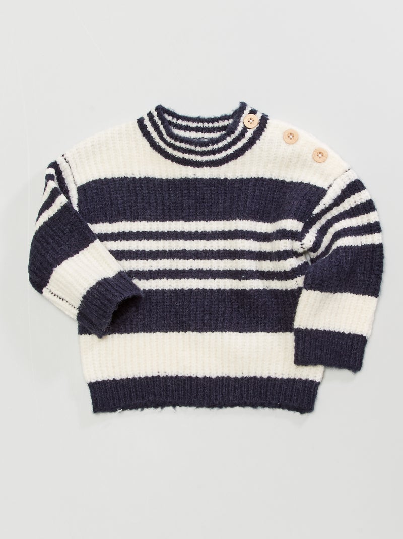 Camisola de malha grossa AZUL - Kiabi