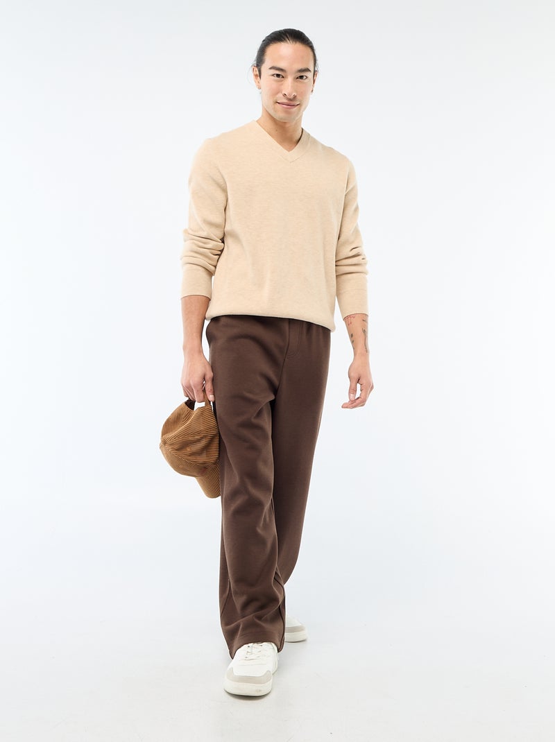 Camisola de malha grossa Bege - Kiabi