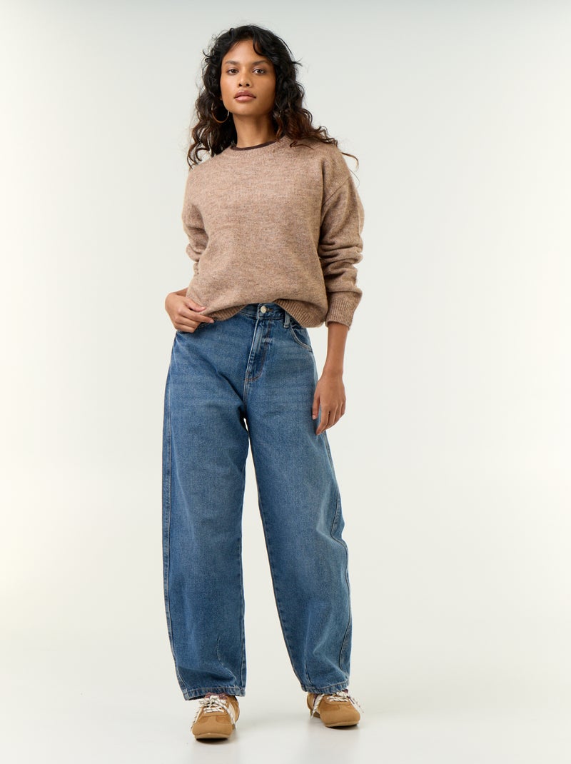 Camisola de malha grossa Bege - Kiabi