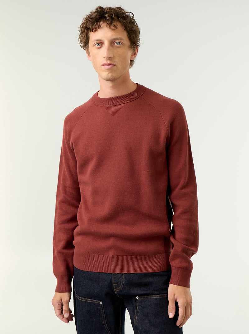 Camisola de malha grossa Castanho - Kiabi