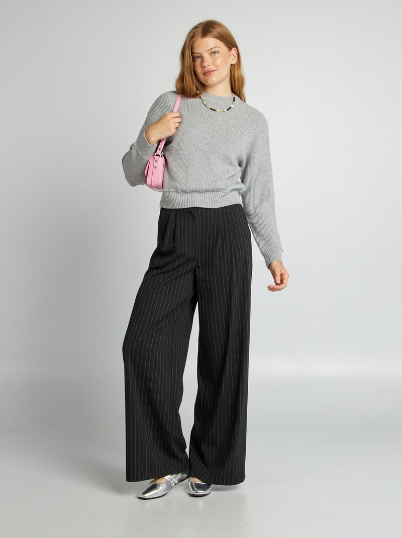 Camisola de malha grossa CINZA - Kiabi