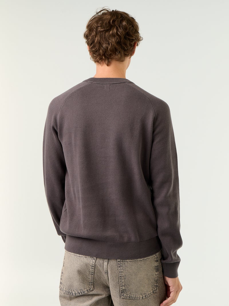 Camisola de malha grossa Cinza - Kiabi