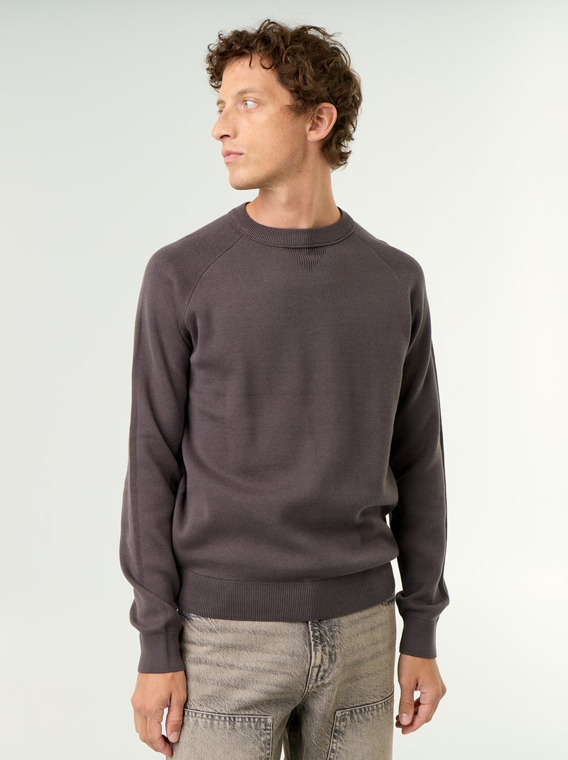 Camisola de malha grossa Cinza - Kiabi