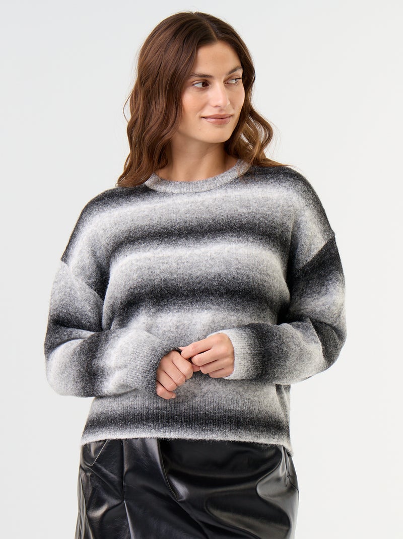 Camisola de malha grossa Cinza - Kiabi