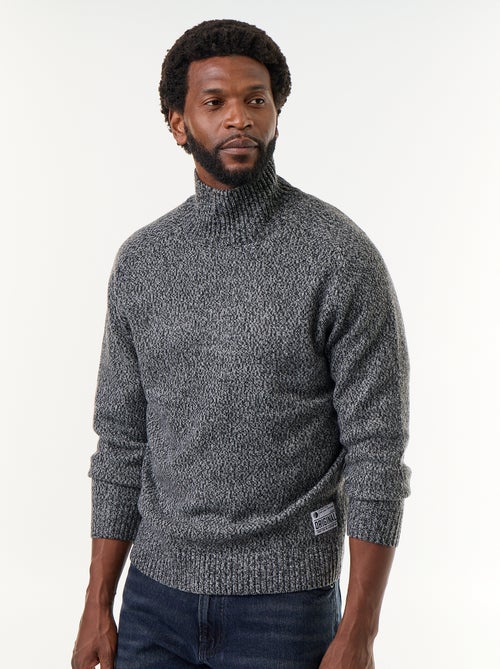 Camisola de malha grossa com gola alta - Kiabi