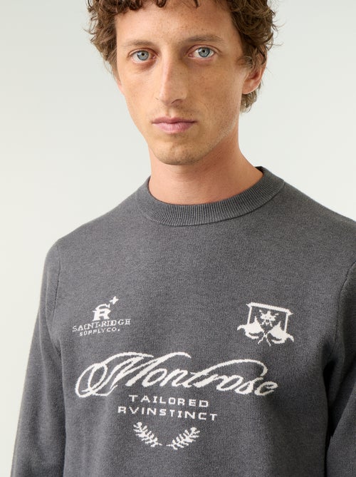 Camisola de malha grossa com gola redonda - Kiabi