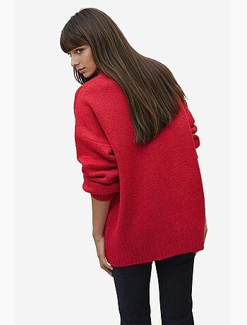 Camisola de malha grossa com gola redonda hiccup