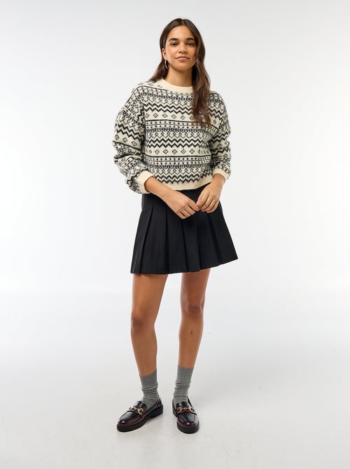 Camisola de Malha Grossa com Gola Redonda - Kiabi