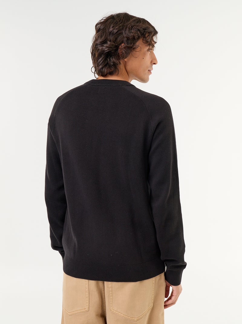 Camisola de malha grossa Preto - Kiabi