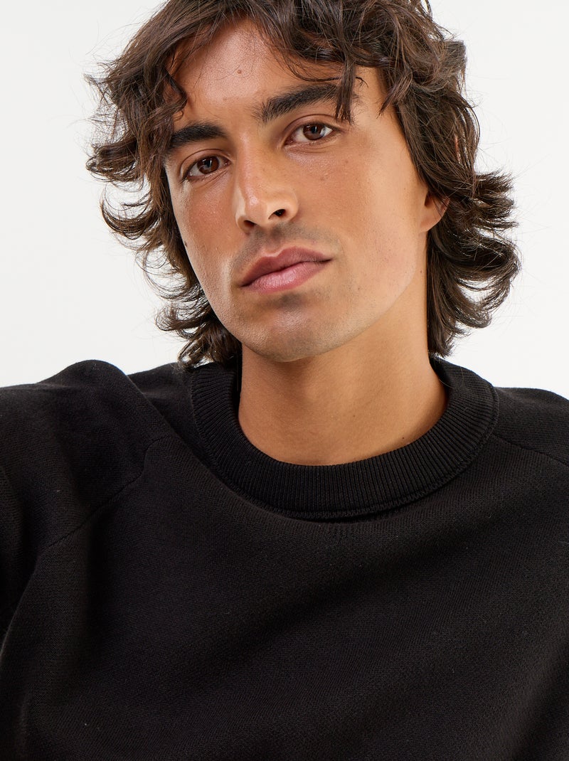 Camisola de malha grossa Preto - Kiabi