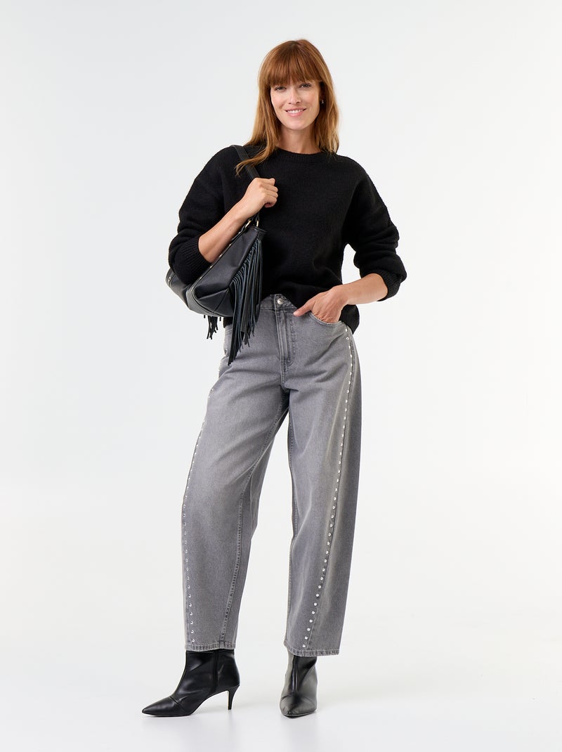 Camisola de malha grossa Preto - Kiabi