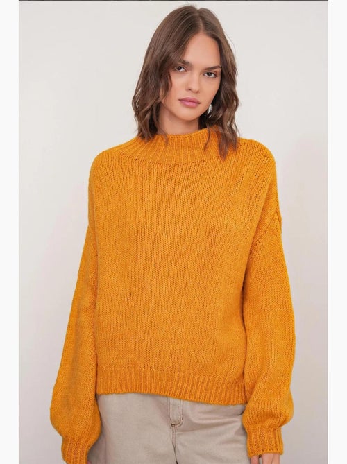 Camisola de malha grossa relaxed fit com gola redonda mixray - Kiabi Camisola de malha grossa relaxed fit com gola redonda mixray - Kiabi