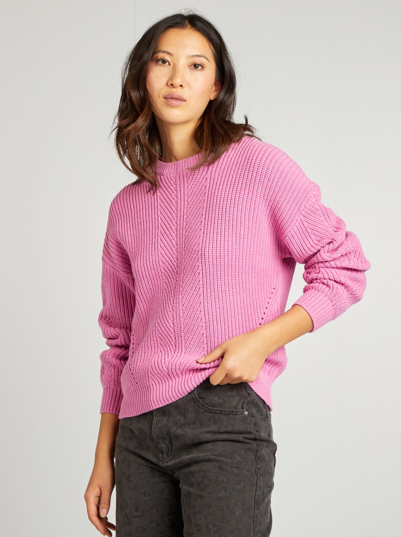 Camisola de malha grossa ROSA - Kiabi