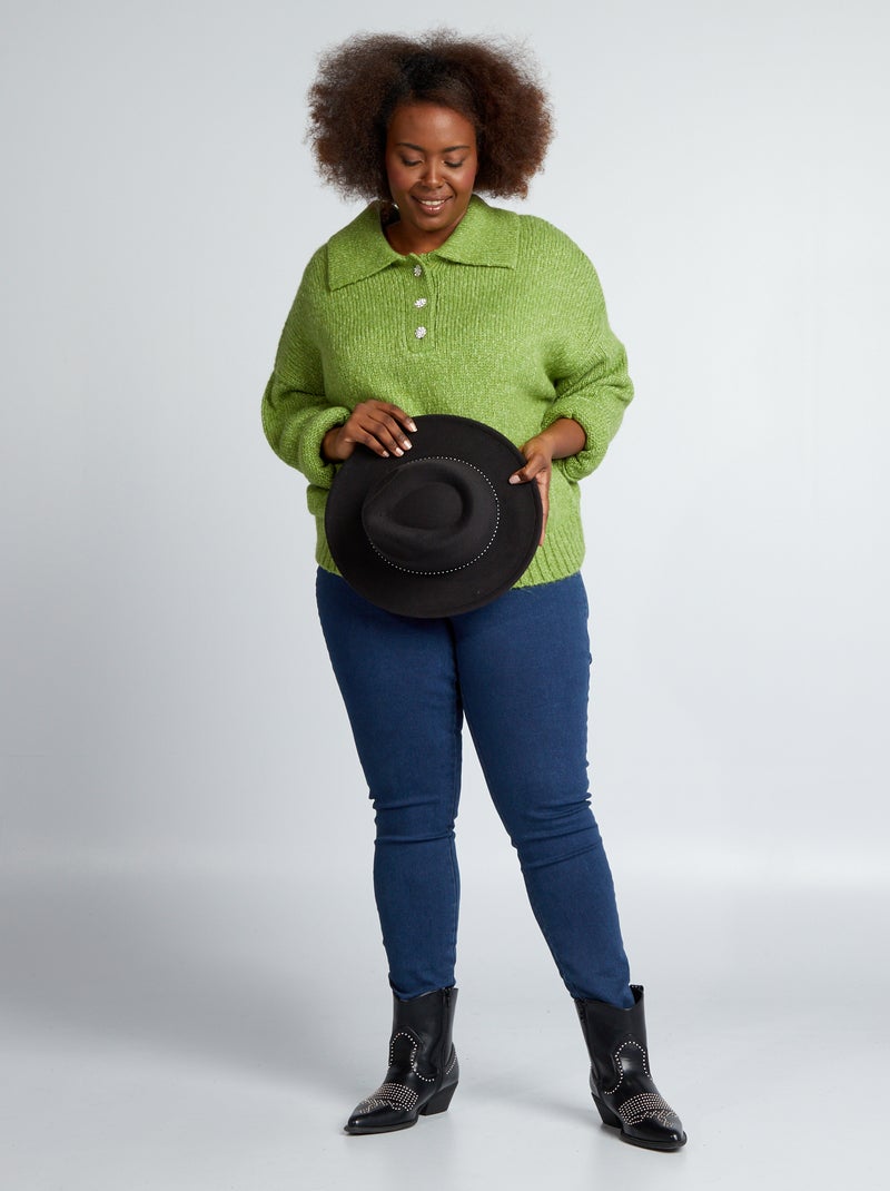 Camisola de malha grossa VERDE - Kiabi