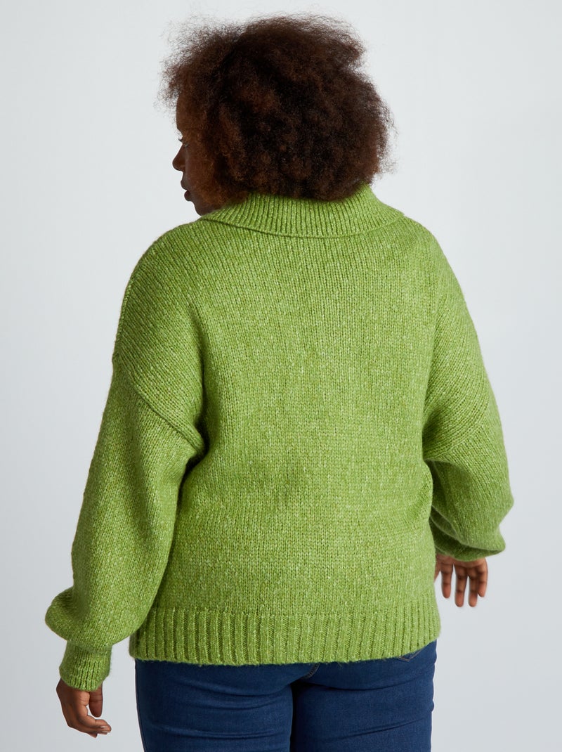 Camisola de malha grossa VERDE - Kiabi