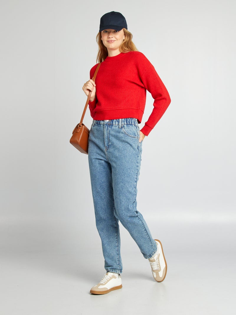 Camisola de malha grossa VERMELHO - Kiabi