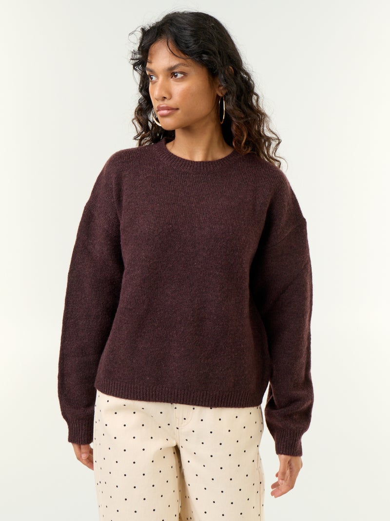 Camisola de malha grossa Violeta - Kiabi