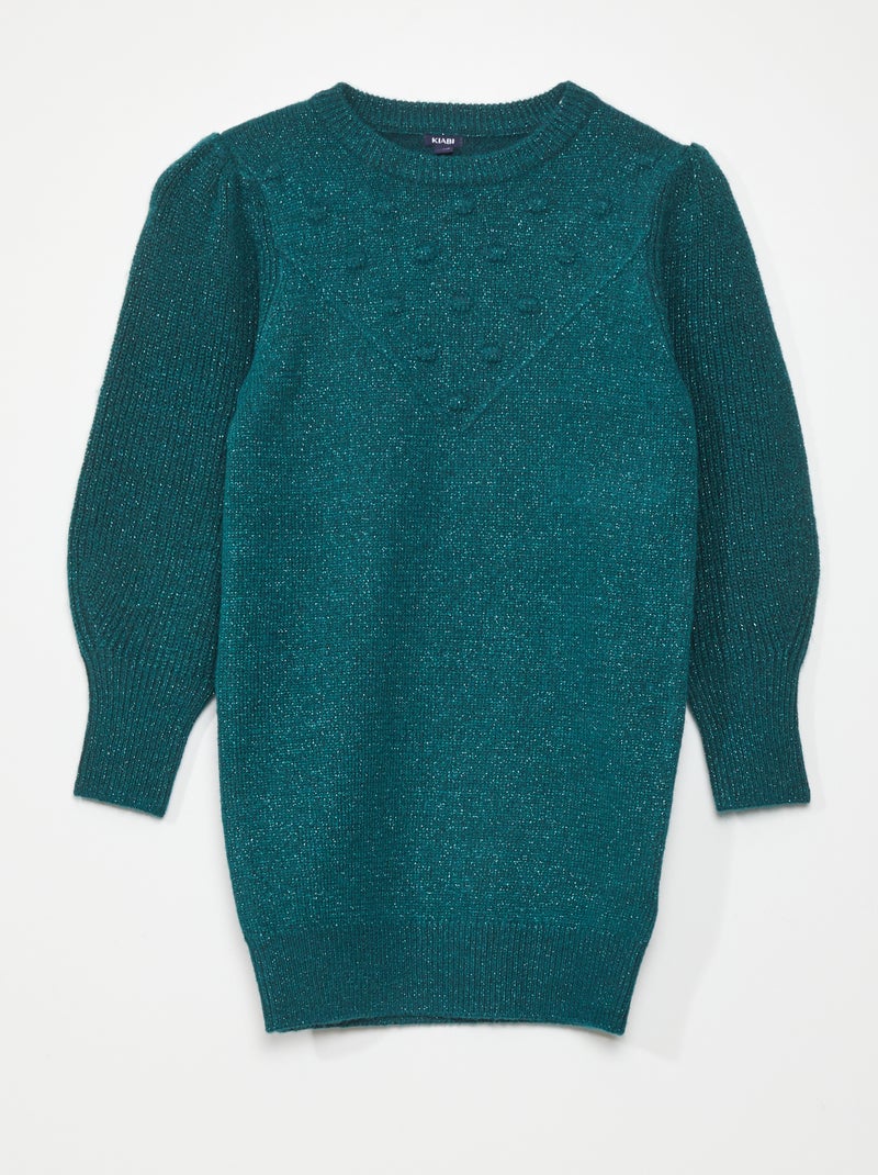 Camisola de malha iridescente VERDE - Kiabi