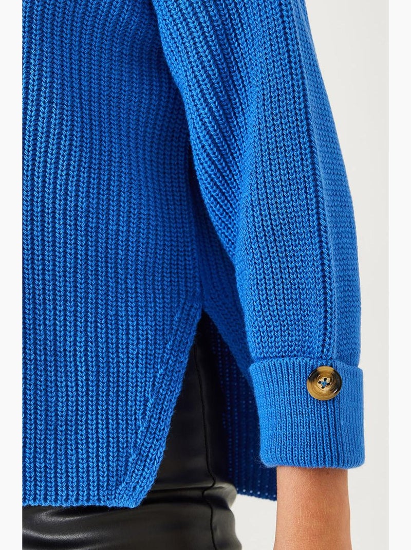 Camisola de malha islandesa lucci Azul-elétrico - Kiabi
