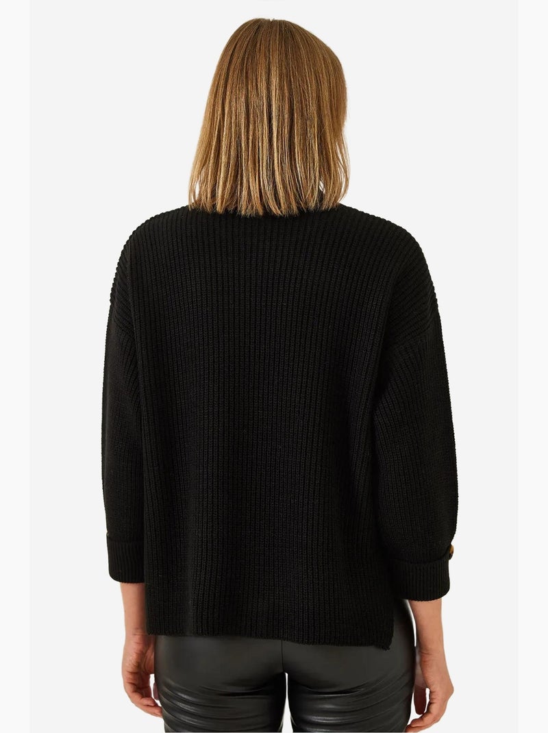 Camisola de malha islandesa lucci Preto - Kiabi