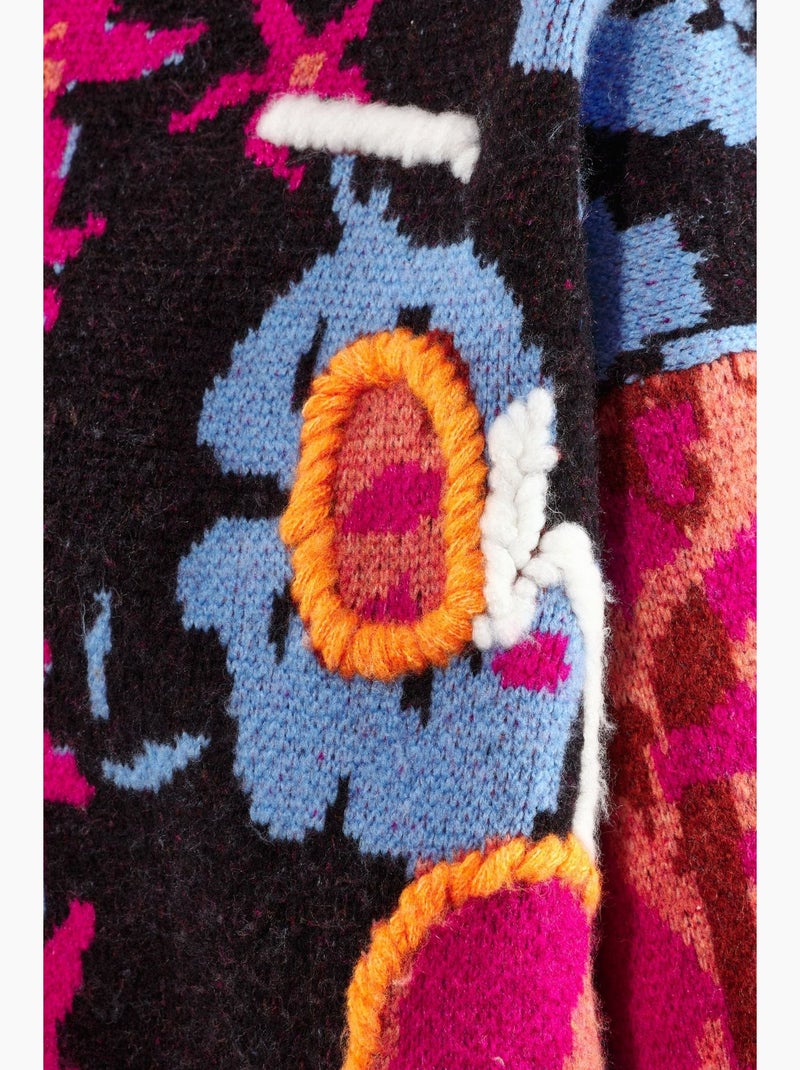 Camisola de malha jacquard oversized hiccup Preto Rosa - Kiabi