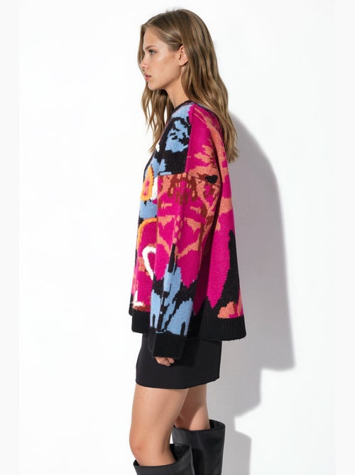 Camisola de malha jacquard oversized hiccup - Kiabi